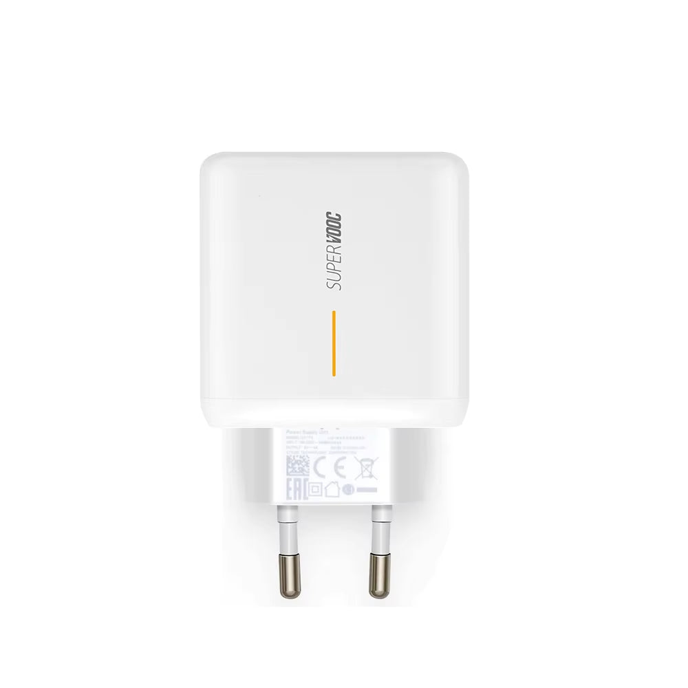 65W Supervooc 2.0 Fast Charger for OPPO Reno Ace Ace2 Reno4 Reno5 Reno6 Reno7 Reno5K SE Pro Pro+ 5G USB Type-C Cable